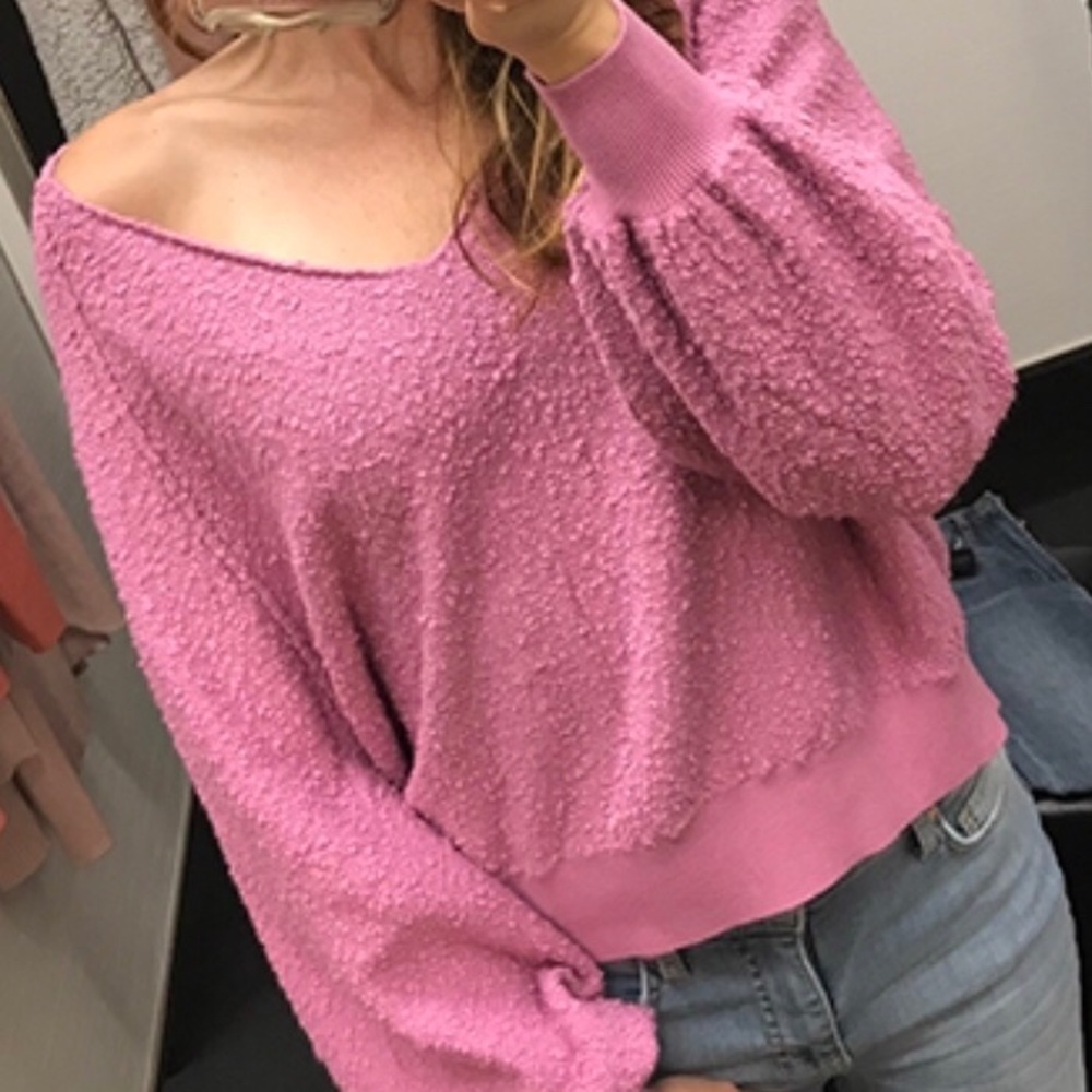 Free people pink sweater shirt